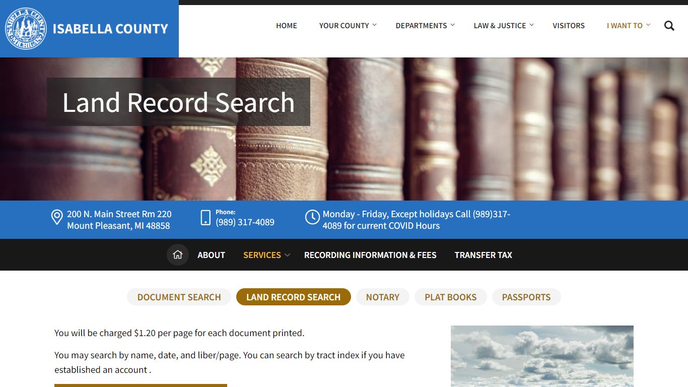 Land Record Search – Isabella County Michigan